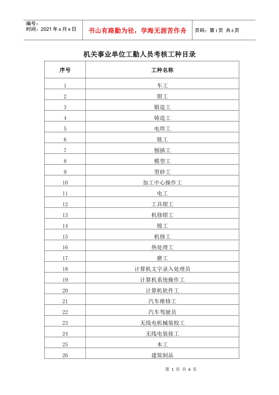 工勤人员工种_第1页