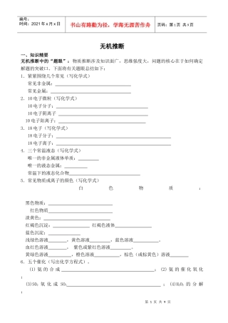 人力资源-2022XXXX培训资料：无机推断