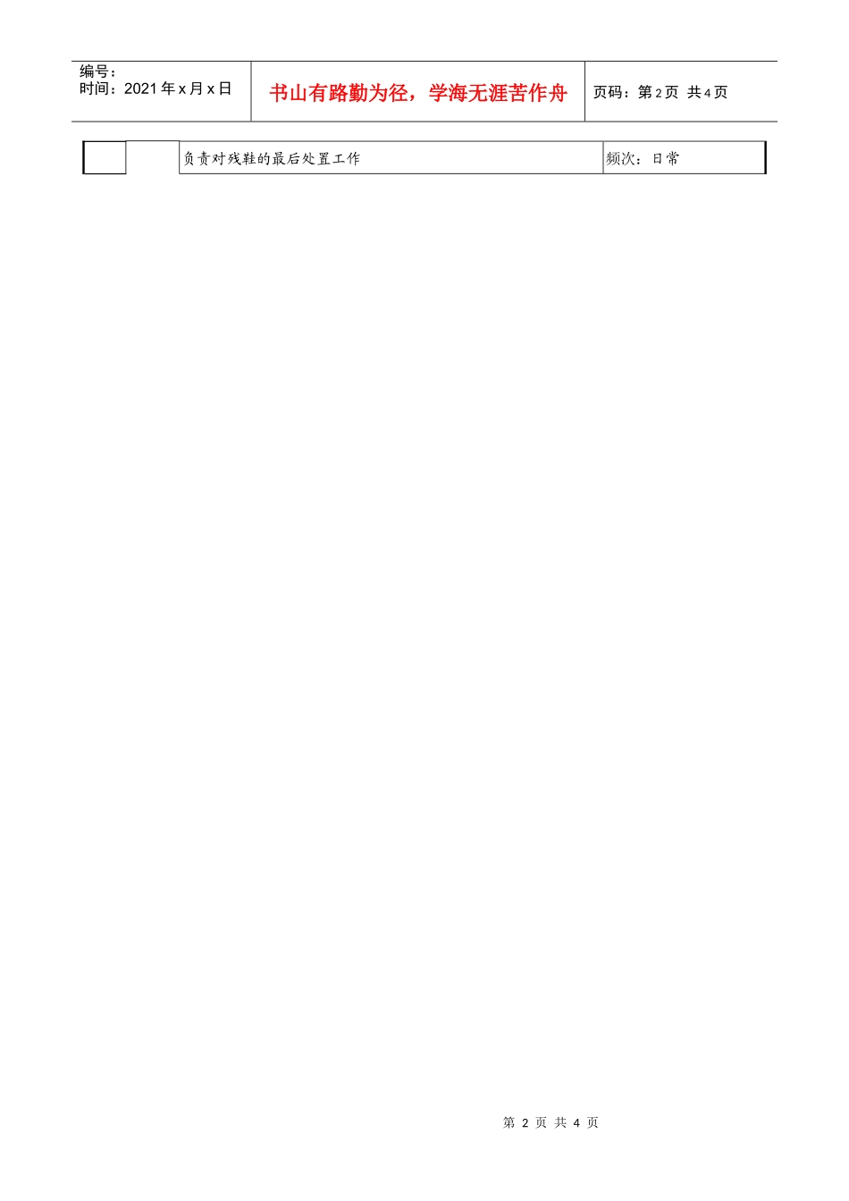 制鞋企业质量管理部质量分析与统计员岗位说明书_第2页