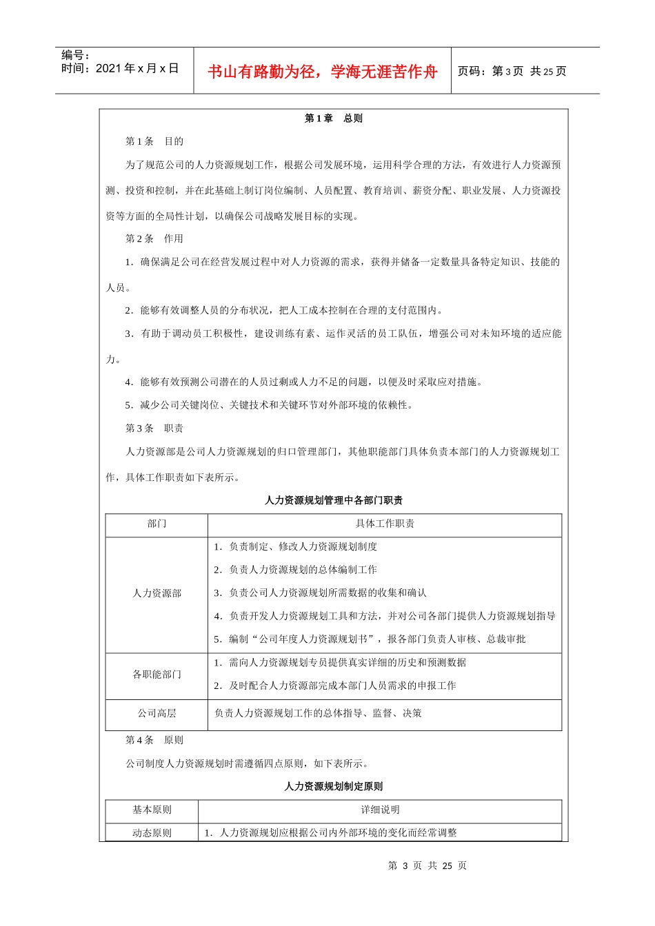 人力资源规划管理(内附相关管理表格)_第3页