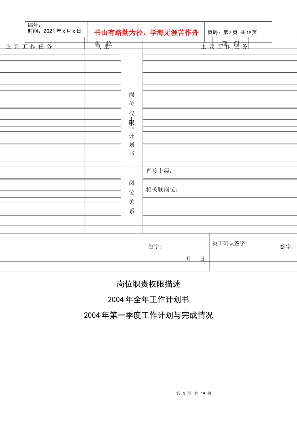 人力资源工作计划书的制定_第3页