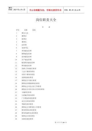 人力资源精品推荐岗位职责大全