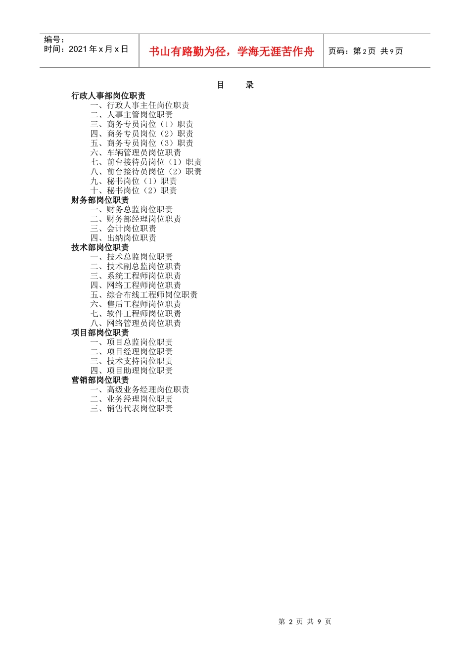 人力资源-2022IT公司岗位职责_第2页