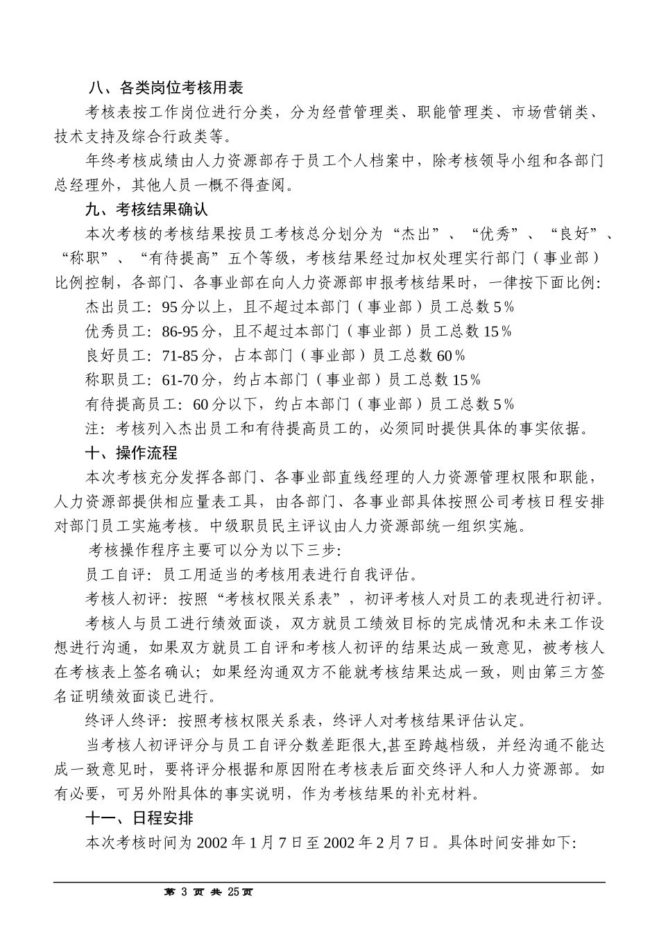 人力资源-2022t巨龙公司20年度考核方案（doc 22）_第3页