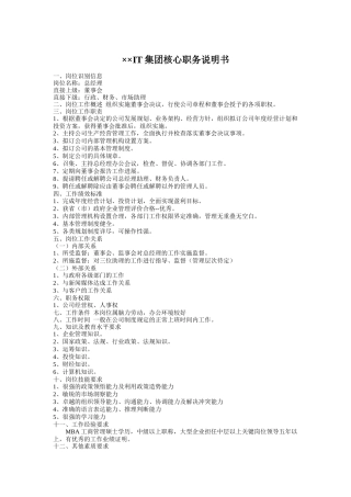××IT集团核心职务说明书(doc16)