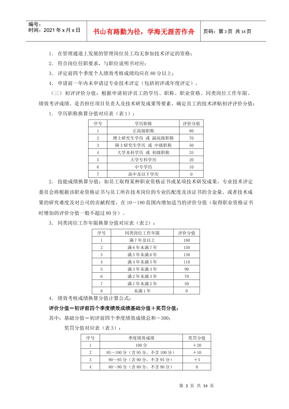 广东某某某集团公司技术人员津贴评定办法_第3页