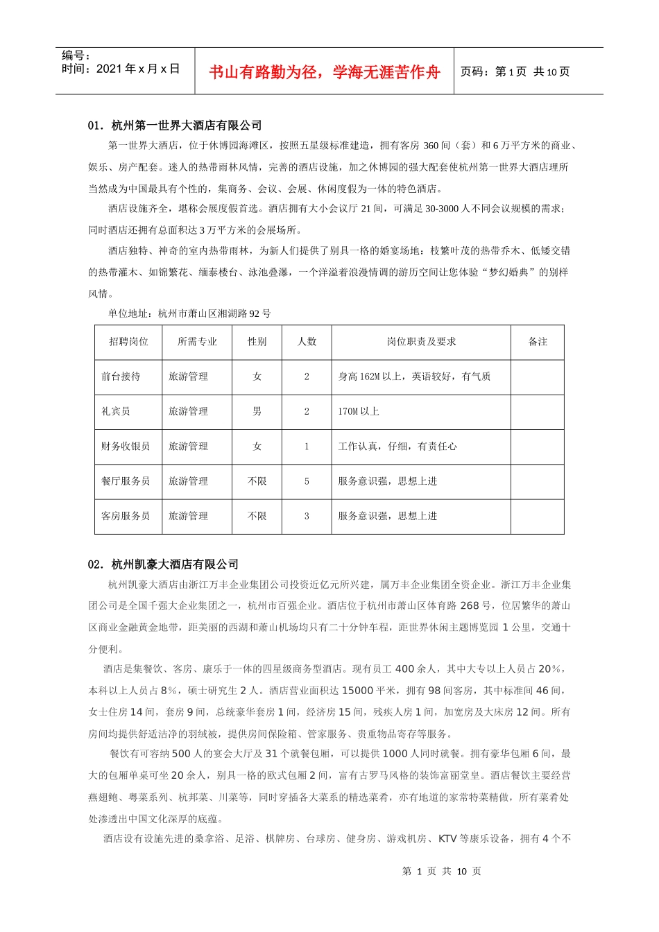 人力资源-2022XXXX年实习与就业校园招聘会参会单位汇总doc-一_第1页