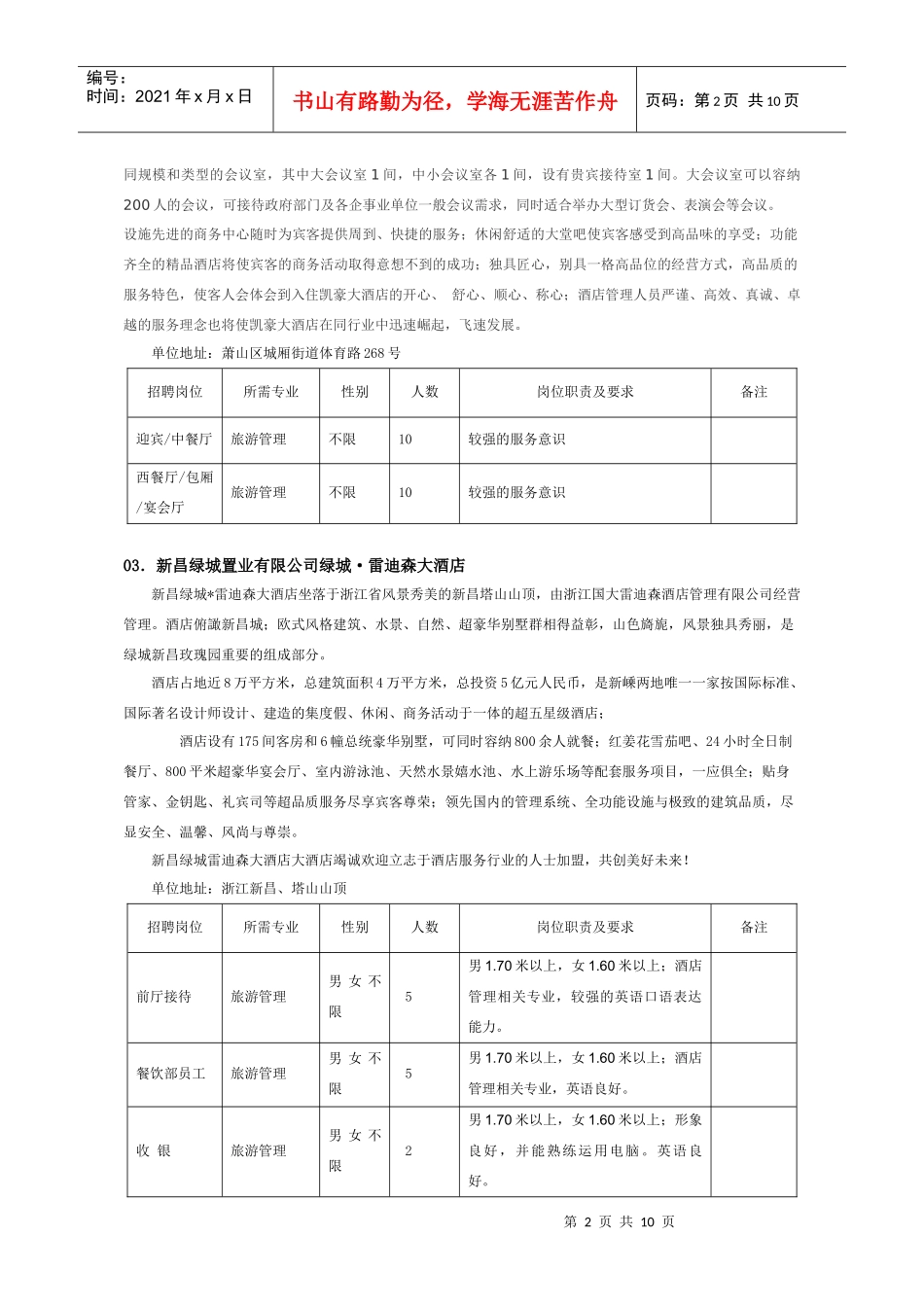 人力资源-2022XXXX年实习与就业校园招聘会参会单位汇总doc-一_第2页