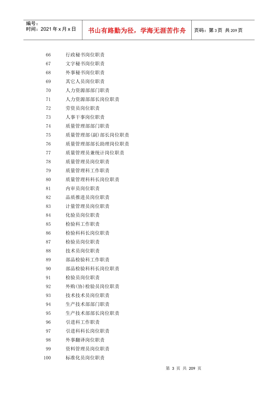 全新岗位职责大全(180个共191_第3页