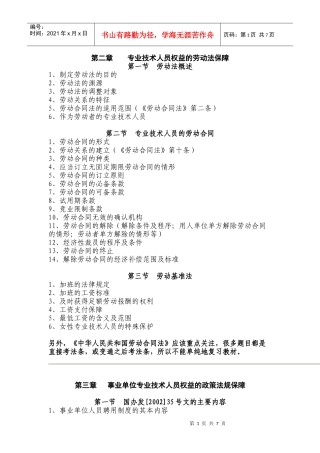 专业技术人员权益的劳动法保障