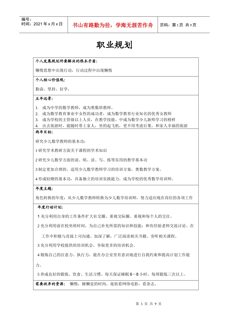 学生职业规划_第1页