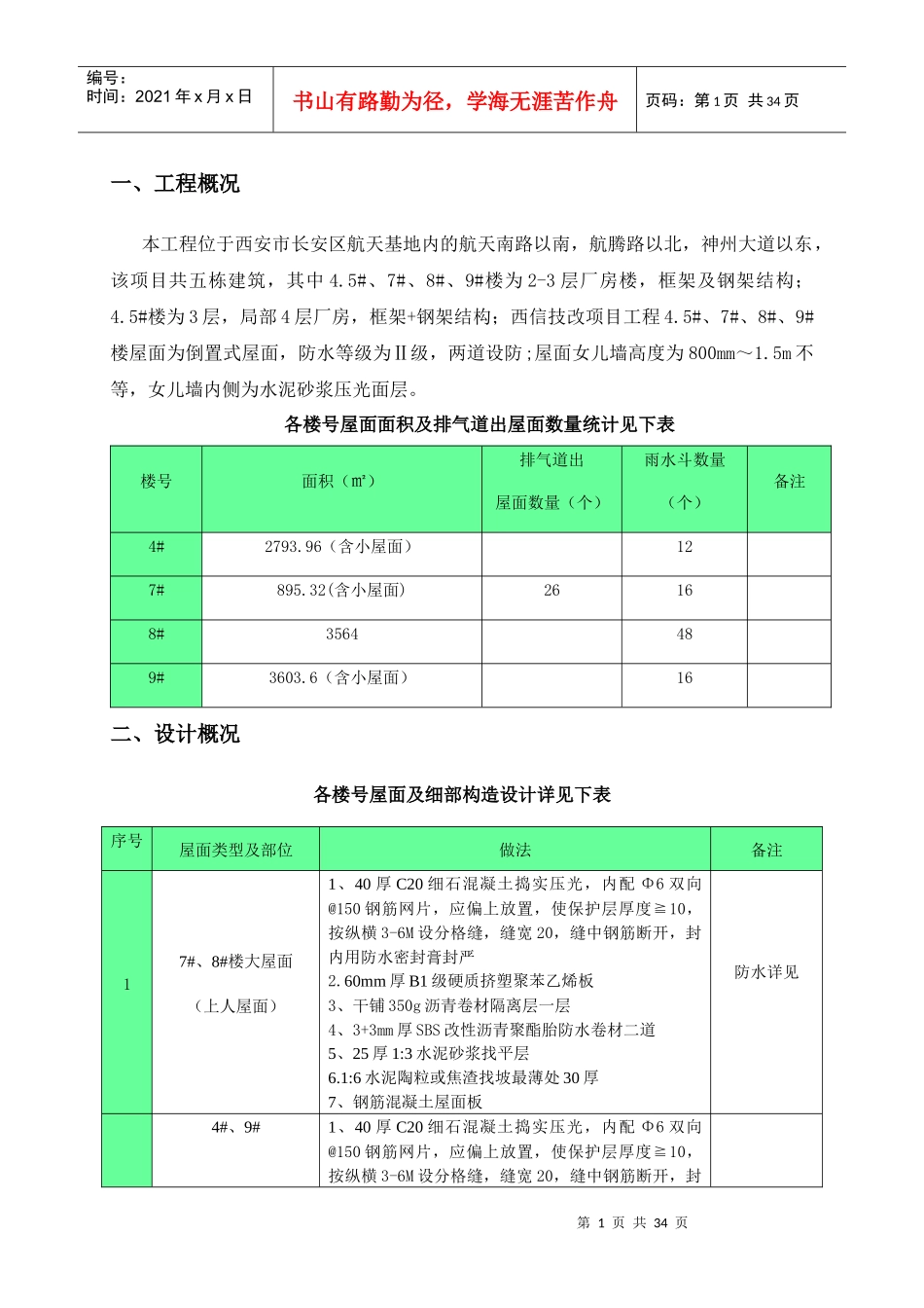 屋面工程施工方案培训资料(doc 31页)_第3页