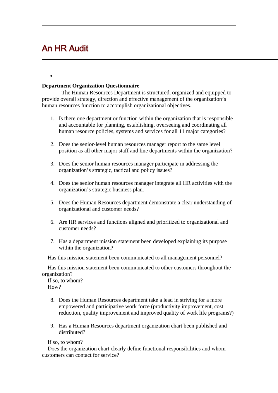 人力资源管理自查体系（英文PPT28_第1页