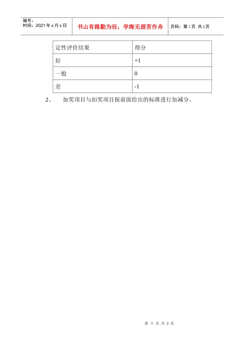 个人月度绩效考评表_第3页