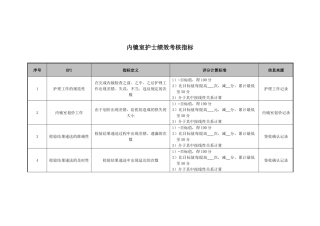 医院内镜室护士绩效考核指标