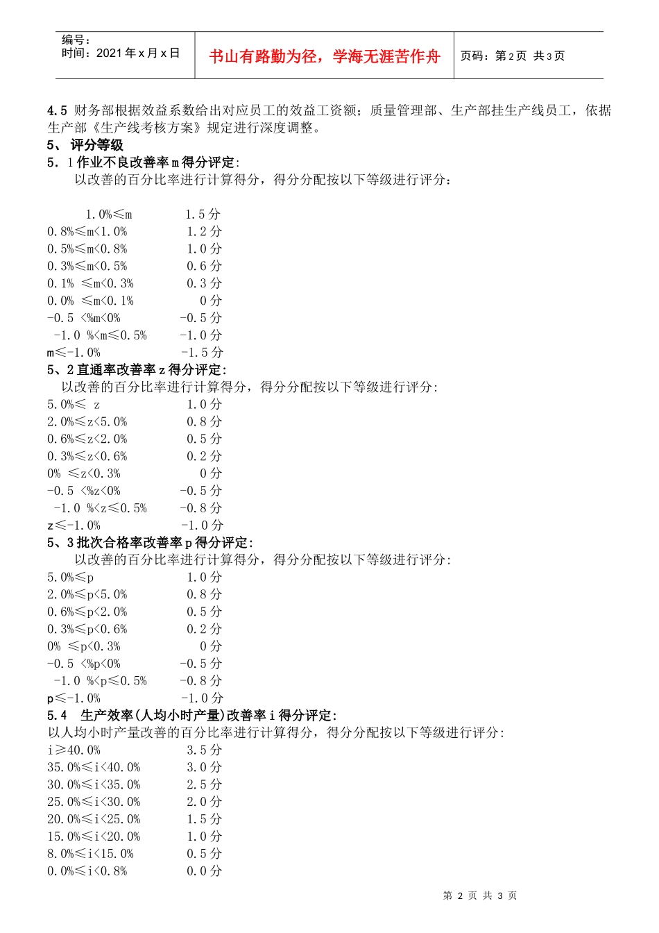 工人效益工资分配方案_第2页