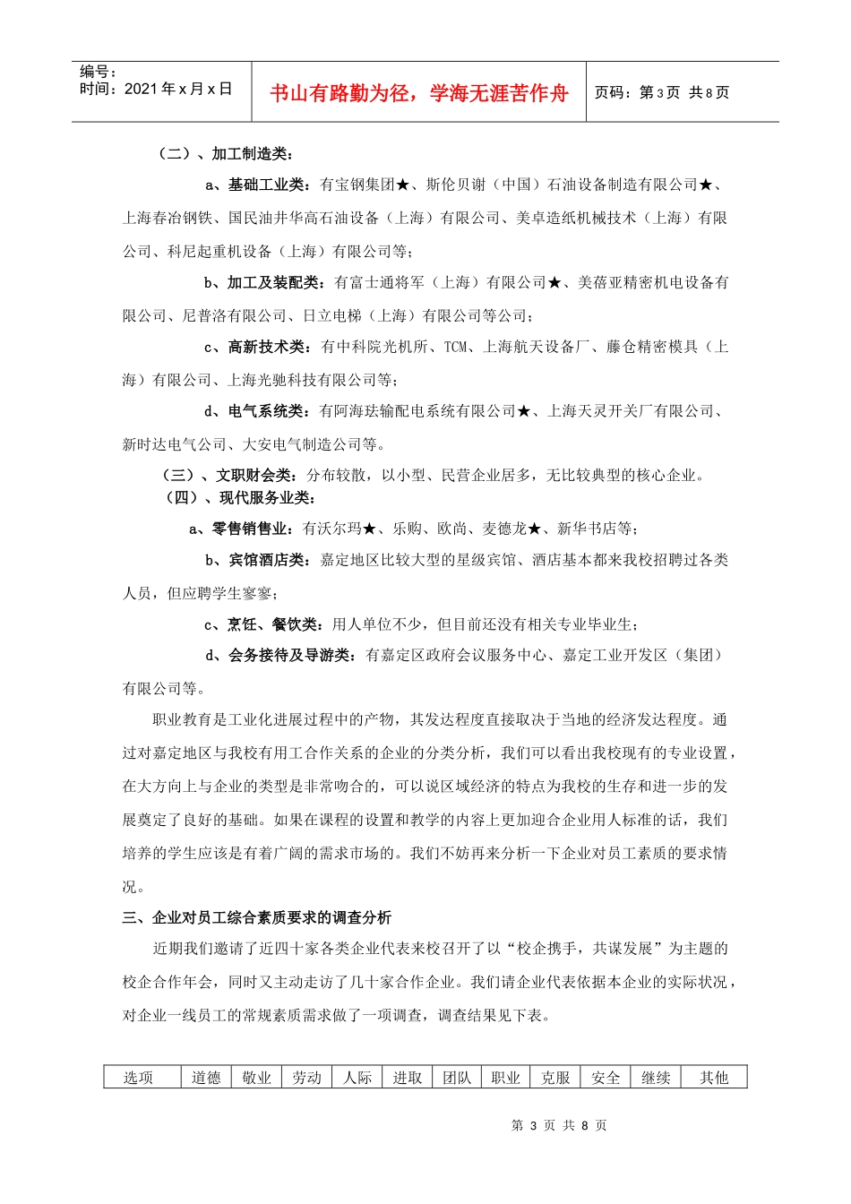 区域经济发展对中职校人才需求的分析报告_第3页