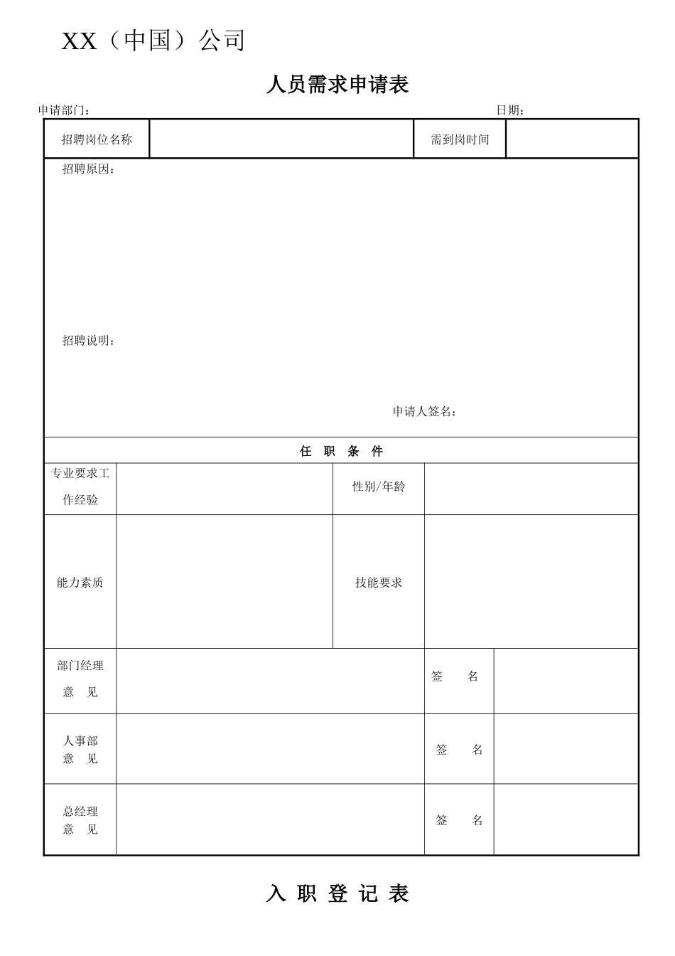 公司行政人事表单大全【模板】_第1页