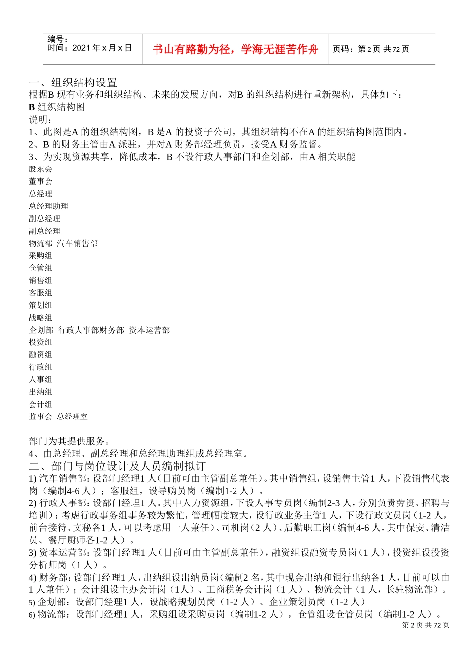 某某公司人力资源管理系统规划书_第2页