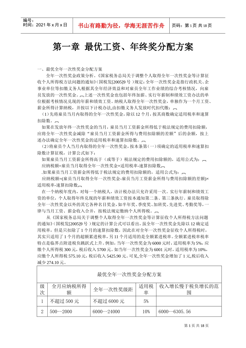 最优工资筹划方案_第1页