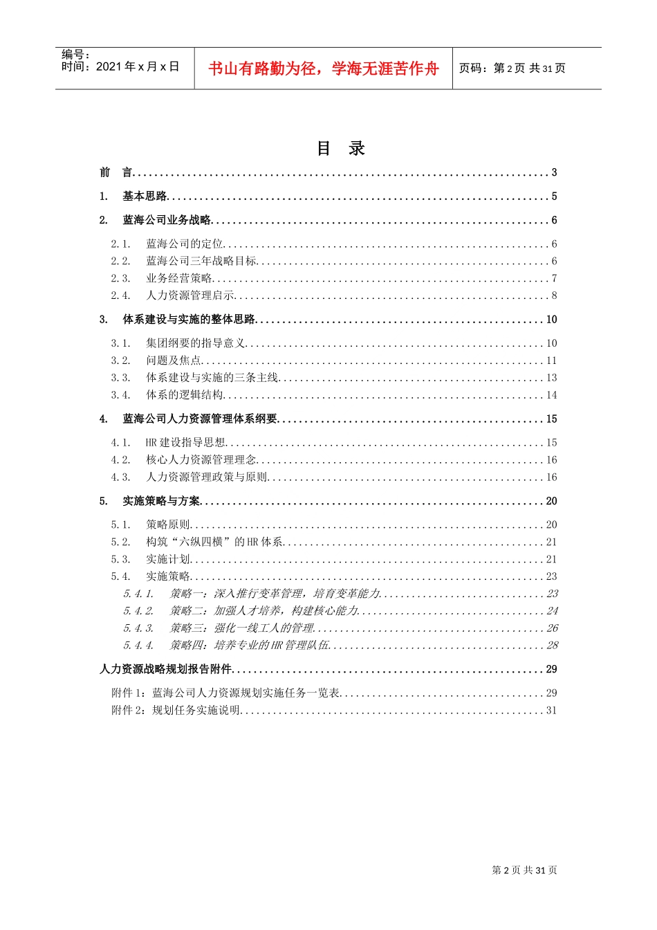 某某公司人力资源规划课件_第2页