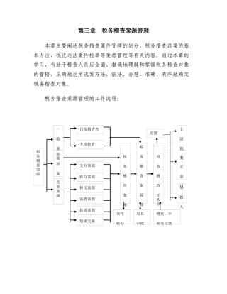 税务稽查案源管理培训材料