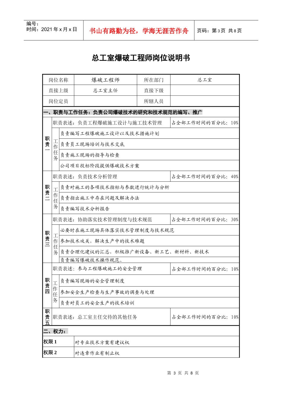 总工室岗位说明书(5岗)_第3页