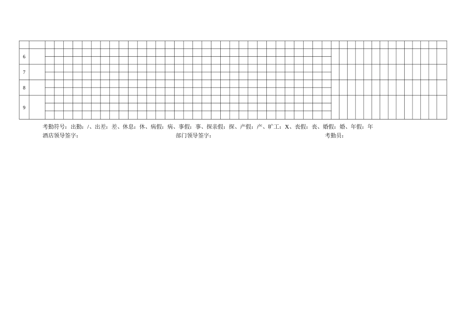 考勤记录表与工作计划表_第2页
