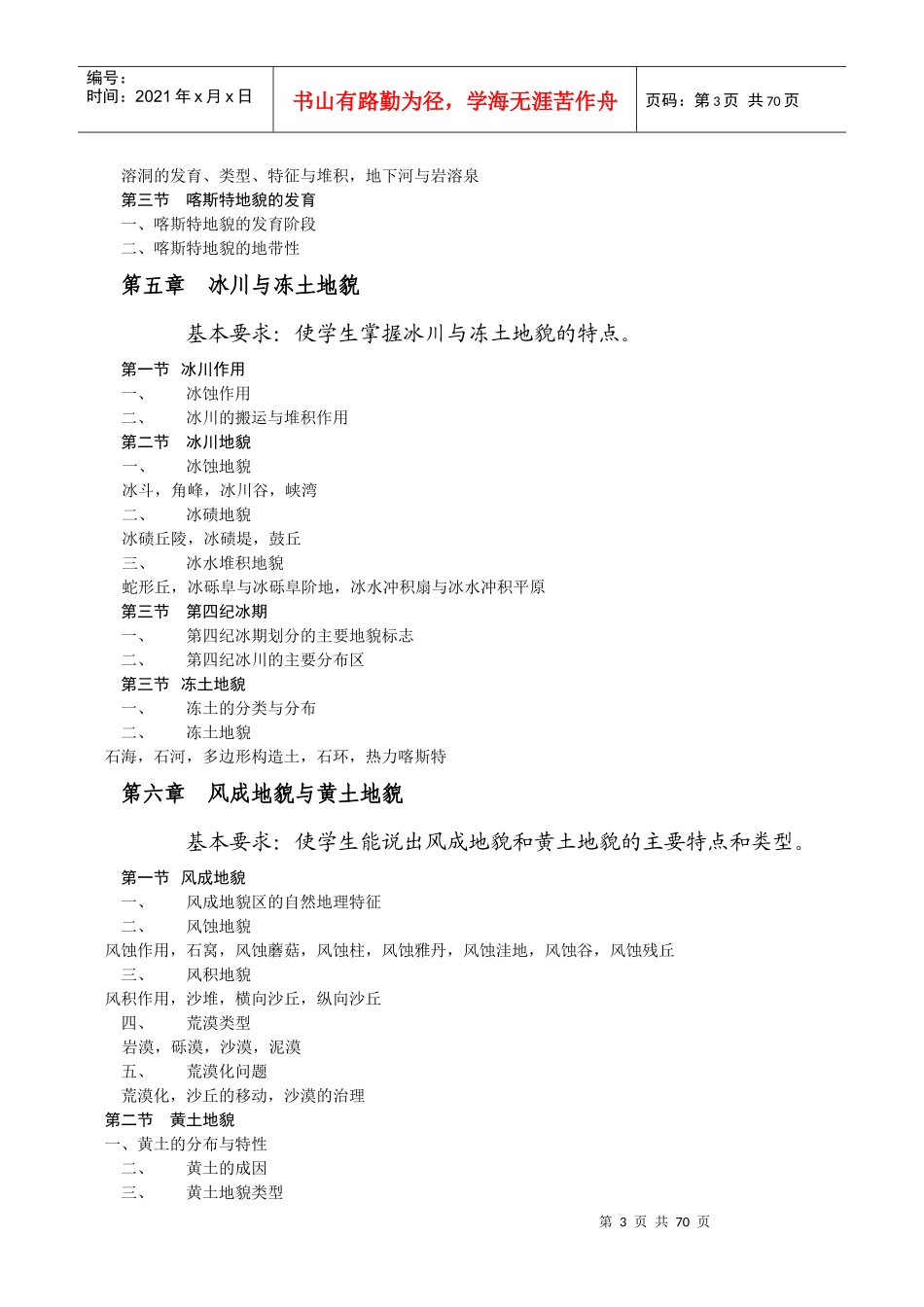 资源与环境科学系的专业课教学大纲_第3页