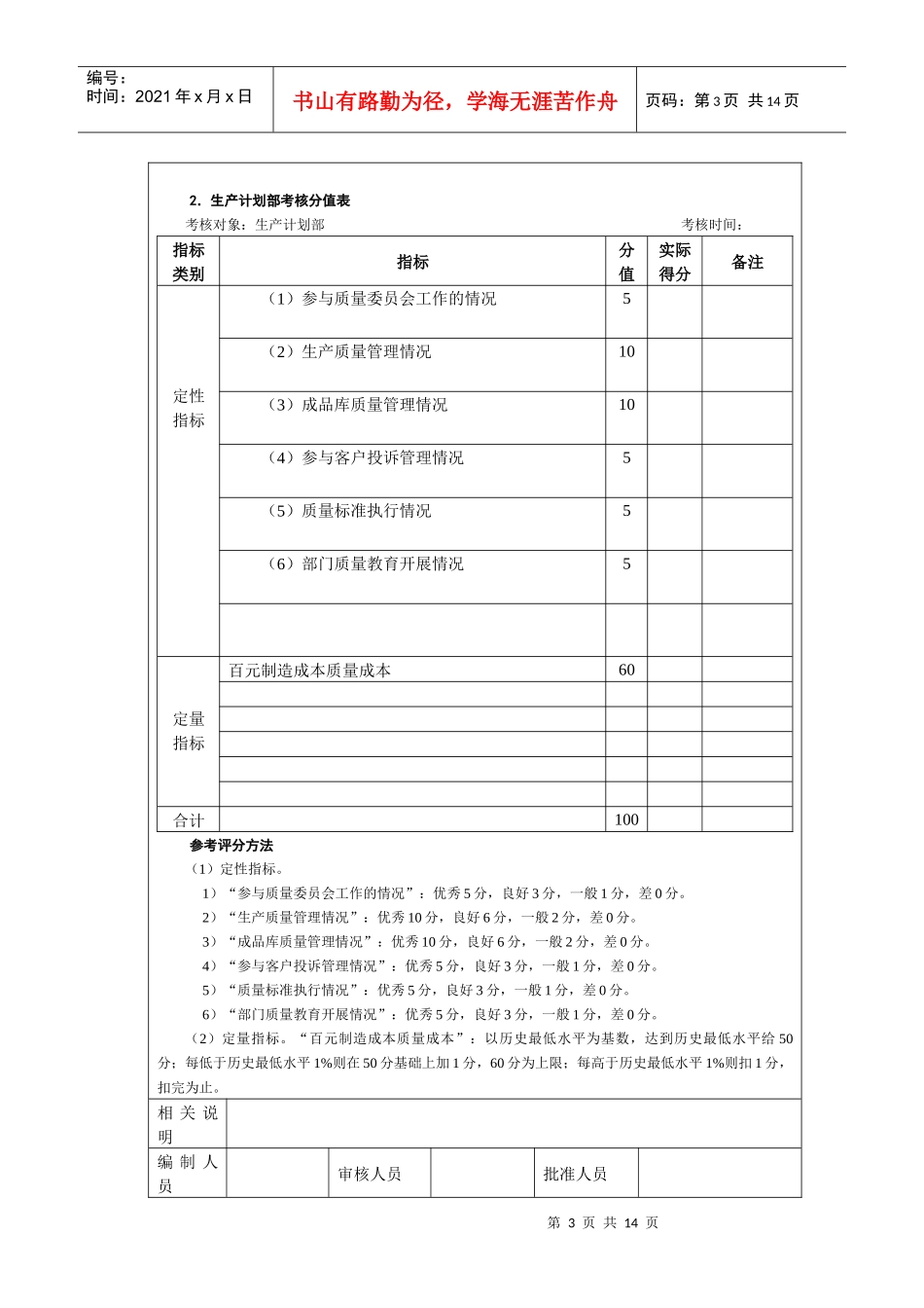 质量管理考核考核方法_第3页