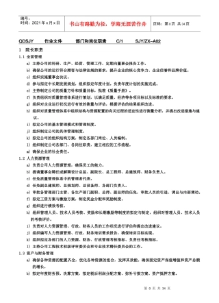 建筑设计院岗位设计职责说明