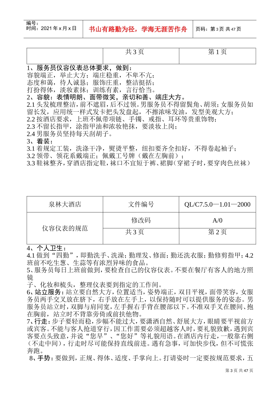 某某酒店餐厅部工作手册_第3页