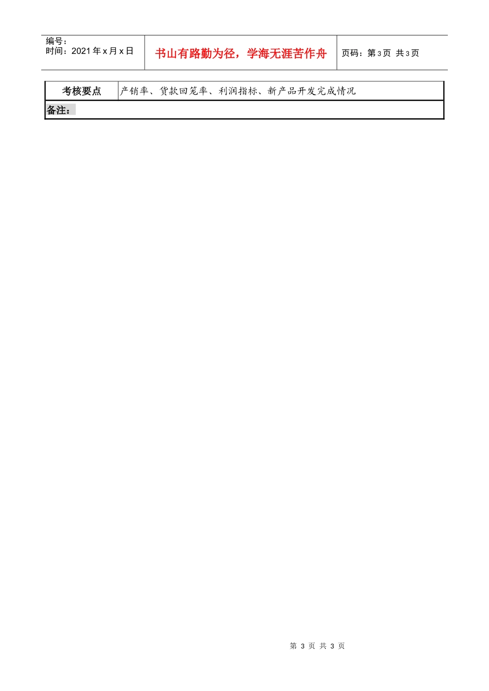 某化纤企业分公司华东区区域经理职务说明书_第3页