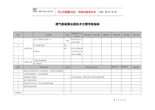武汉天澄环保科技公司烟气脱硫事业部技术主管考核指标