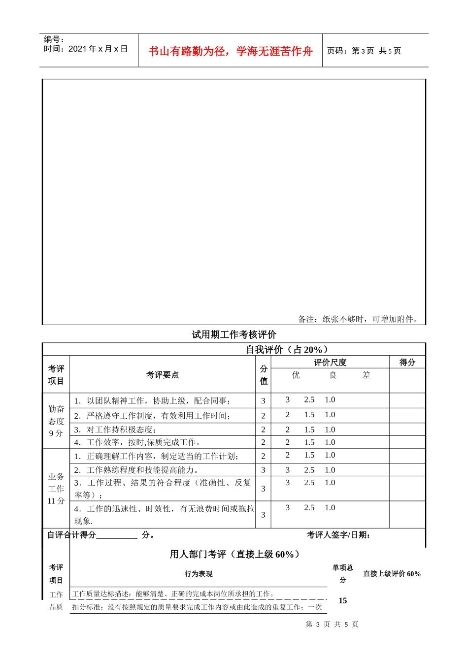 转正制度、转正申请及转正考核表格_第3页