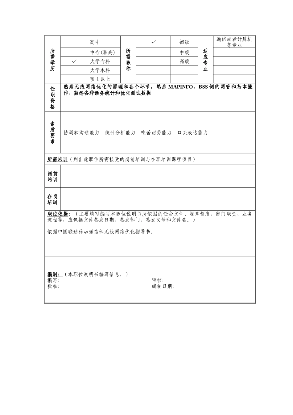 用户投诉管理员岗位说明书_第2页