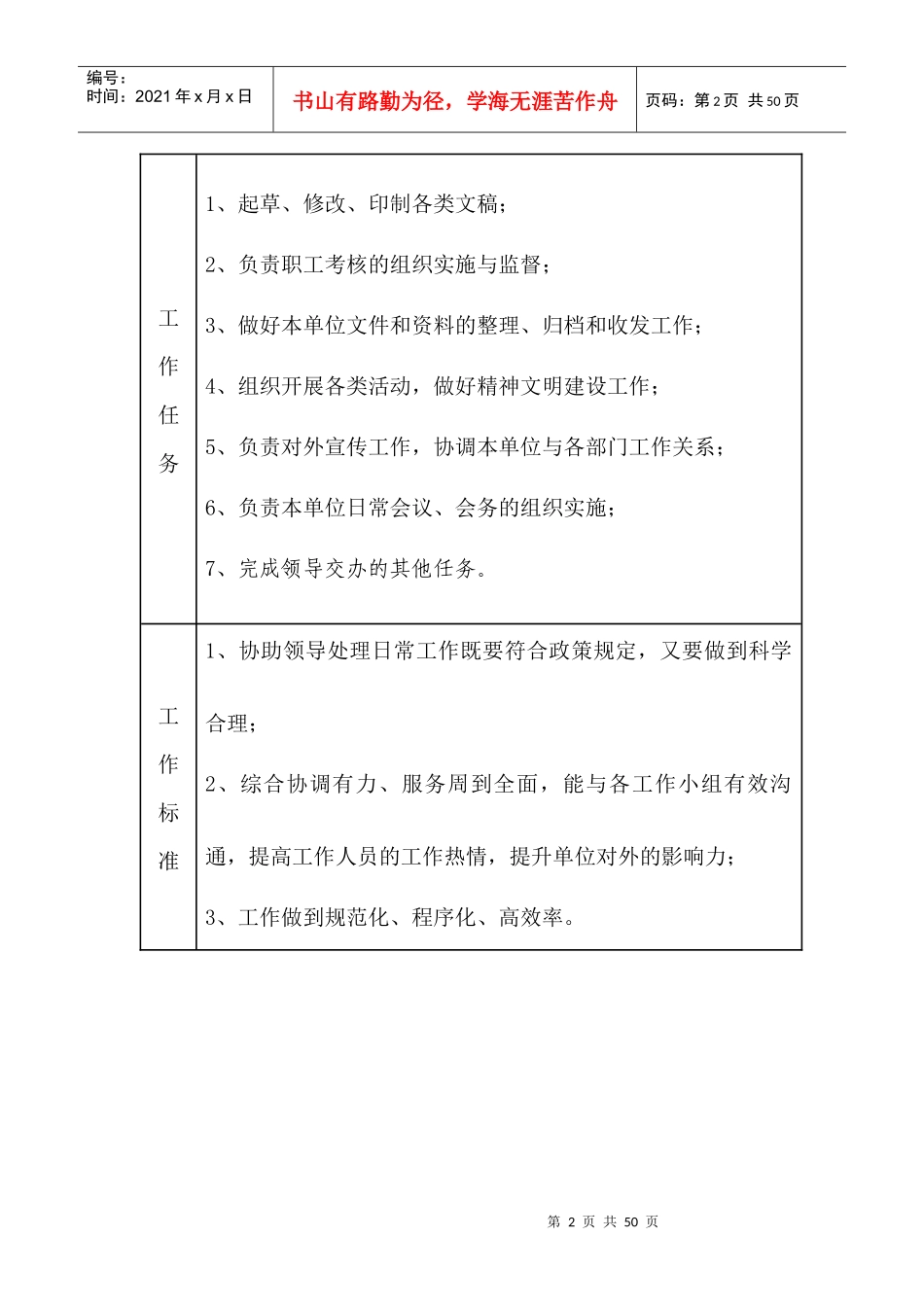 延安市事业单位岗位职责说明_第2页