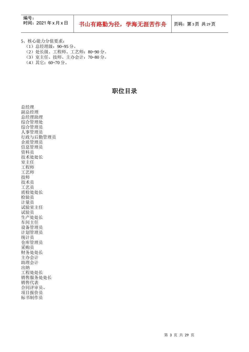 生产公司职位说明书_第3页