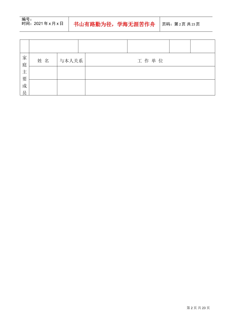 职员职业生涯规划说明书_第2页