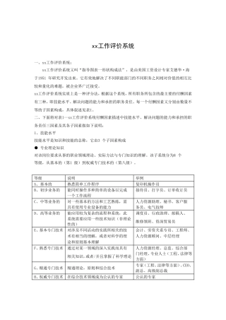 某某工作评价系统分析