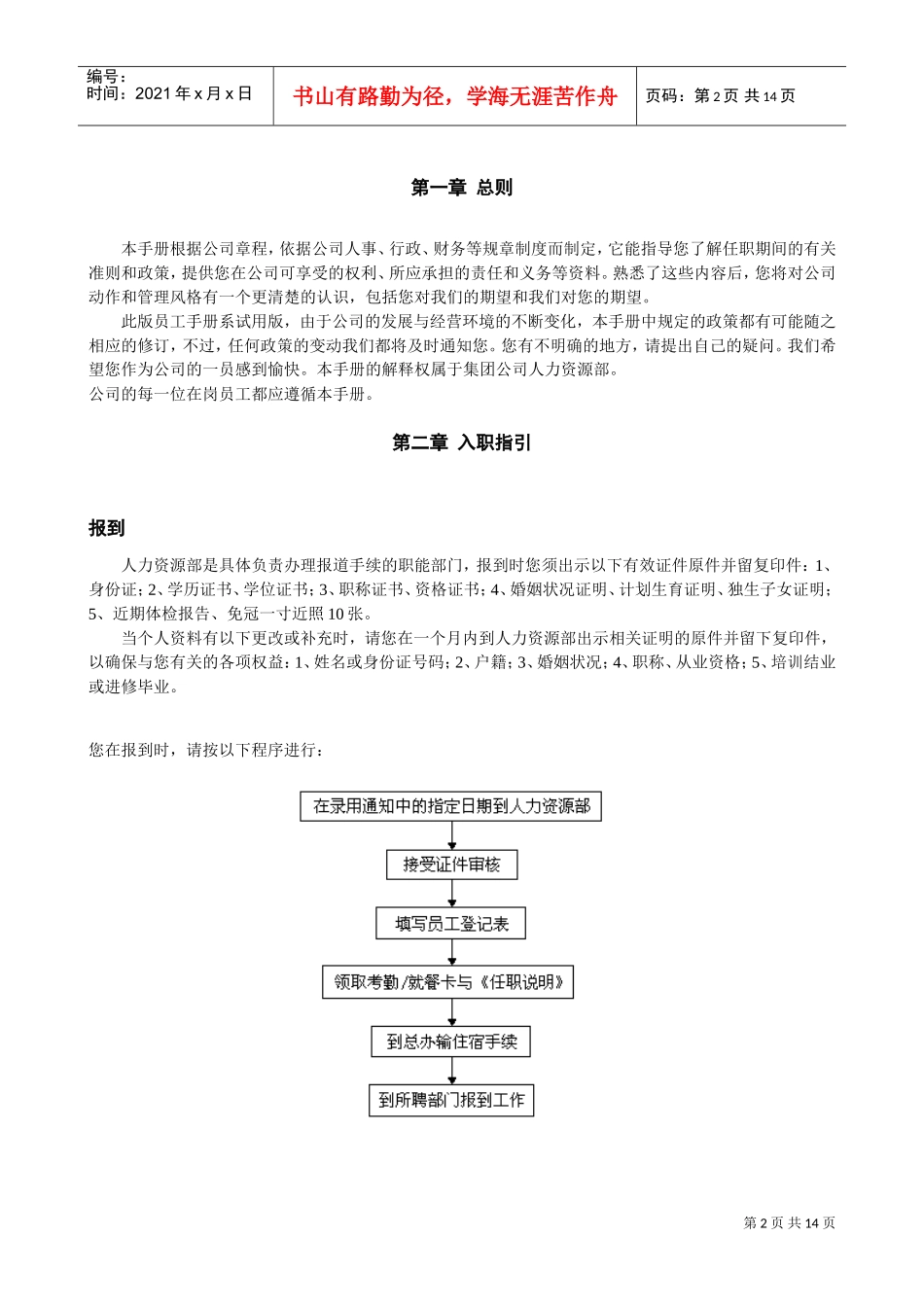 某某集团员工手册样本_第2页