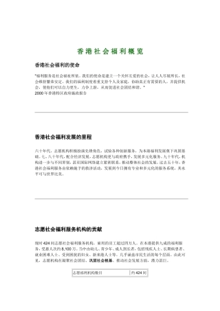 香港社会福利概览