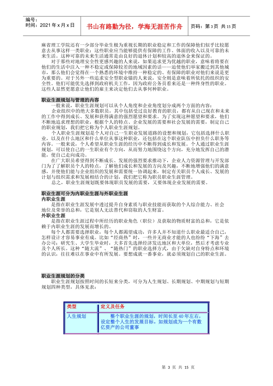 职员职业生涯规划与集团未来战略的关系_第3页