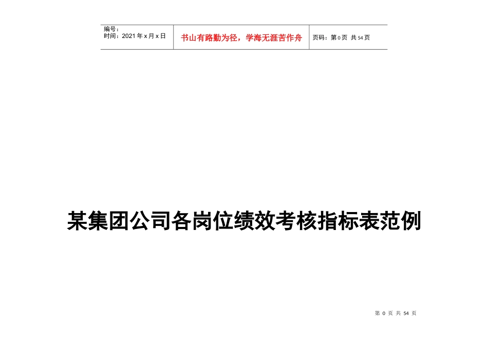 房地产公司各岗位绩效考核指标表（DOC41页）_第1页