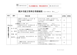 桐乡市级文明单位考核细则-海宁市级文明单位考核细则（总分