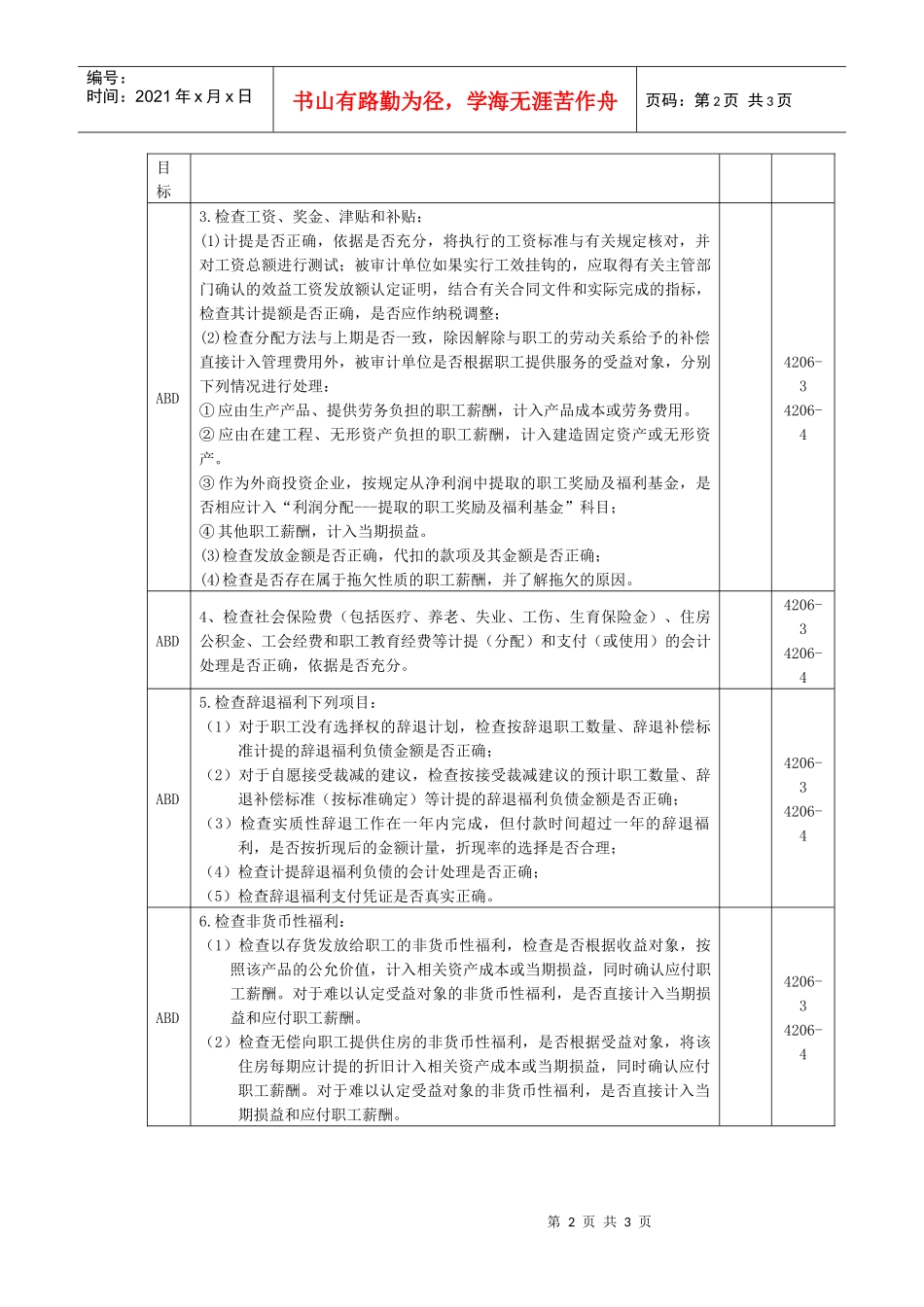 应付职工薪酬实质性程序_第2页