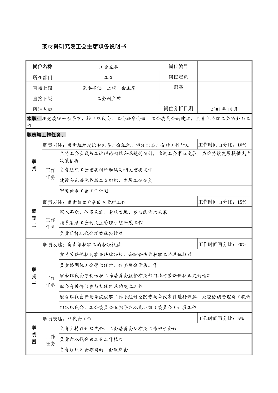 材料研究院工会主席职务说明书_第1页