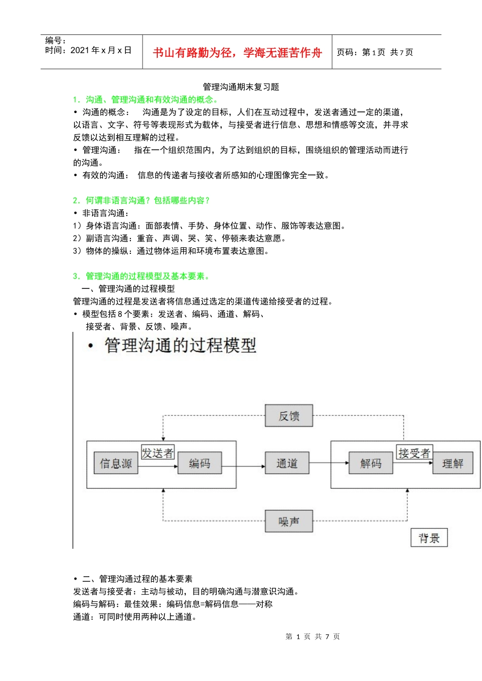 管理沟通答案_第1页