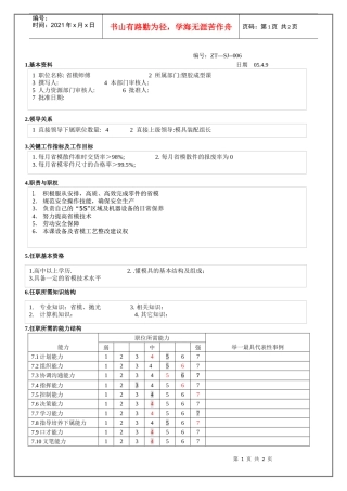 省模师傅职位说明