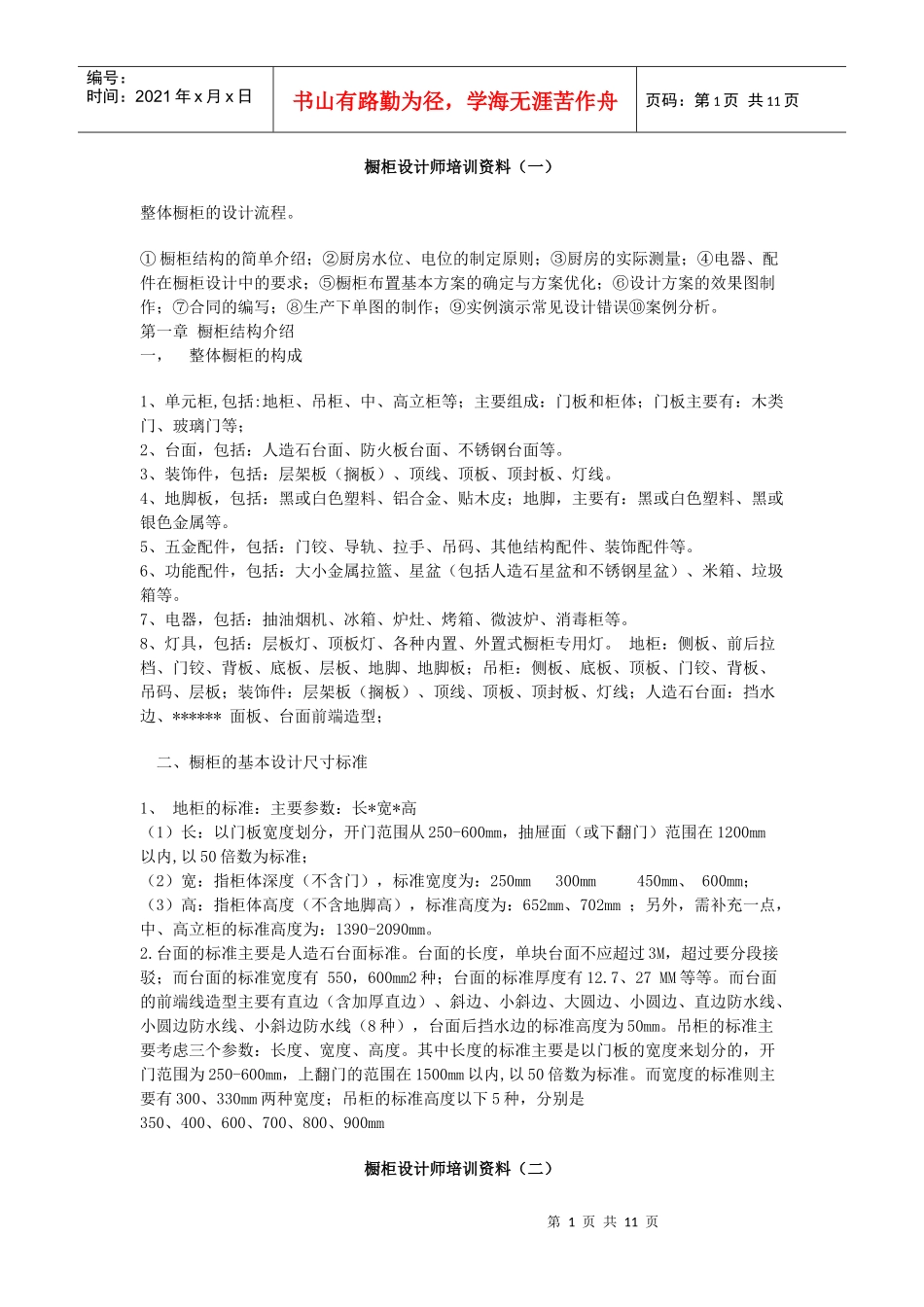 橱柜设计培训资料222_第1页